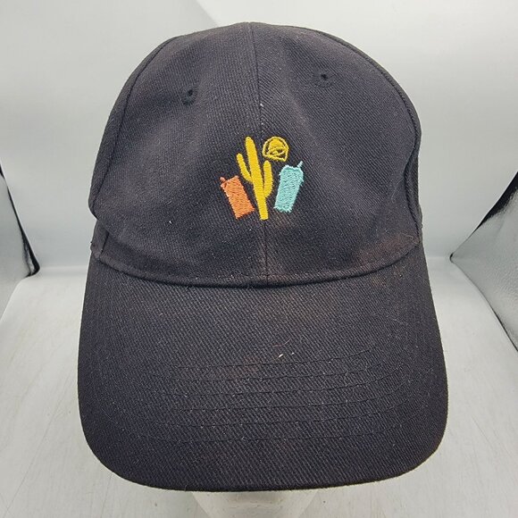 Taco Bell The Bell Embroidered Black Baseball Cap By Port & Company Casual Work - Picture 1 of 9